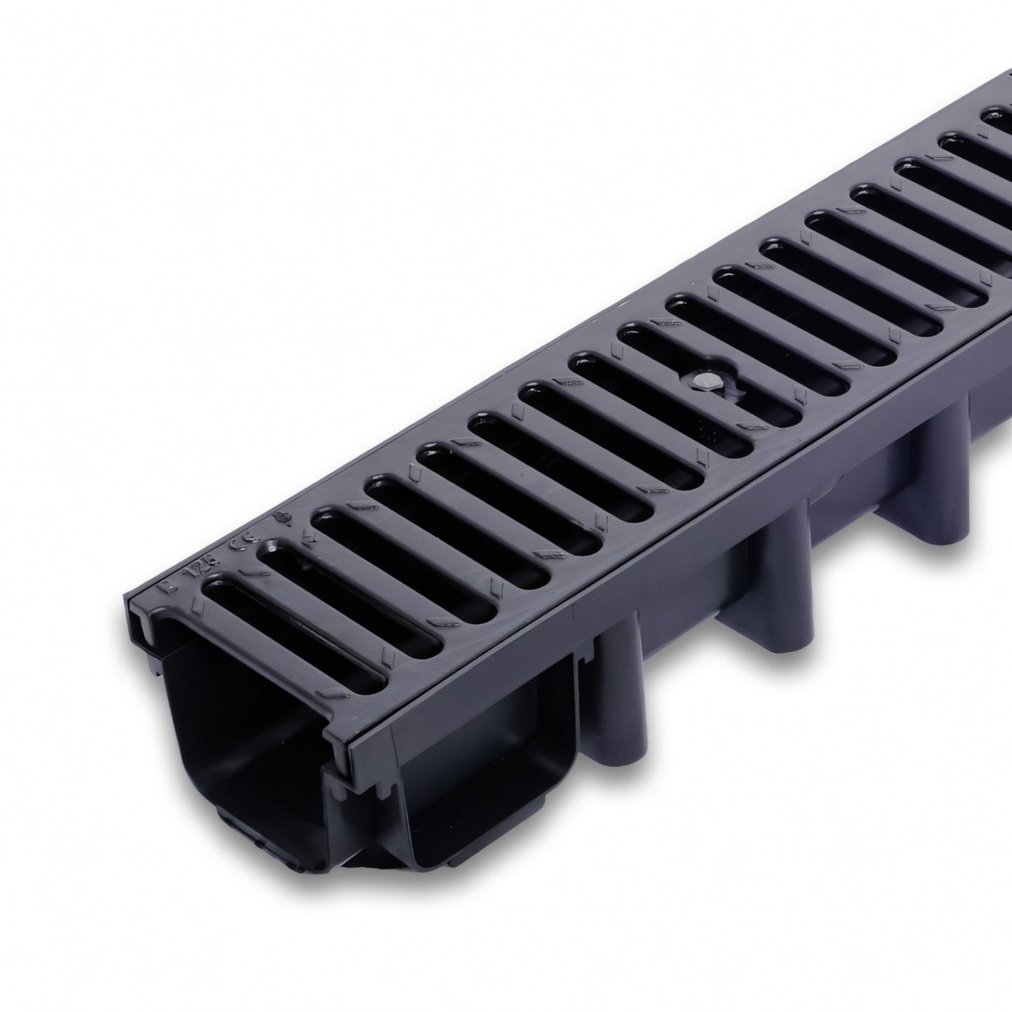 Entwässerungsrinne mit Gusseisenrost, verschiedene Längen, B125, für Hof & Auffahrt