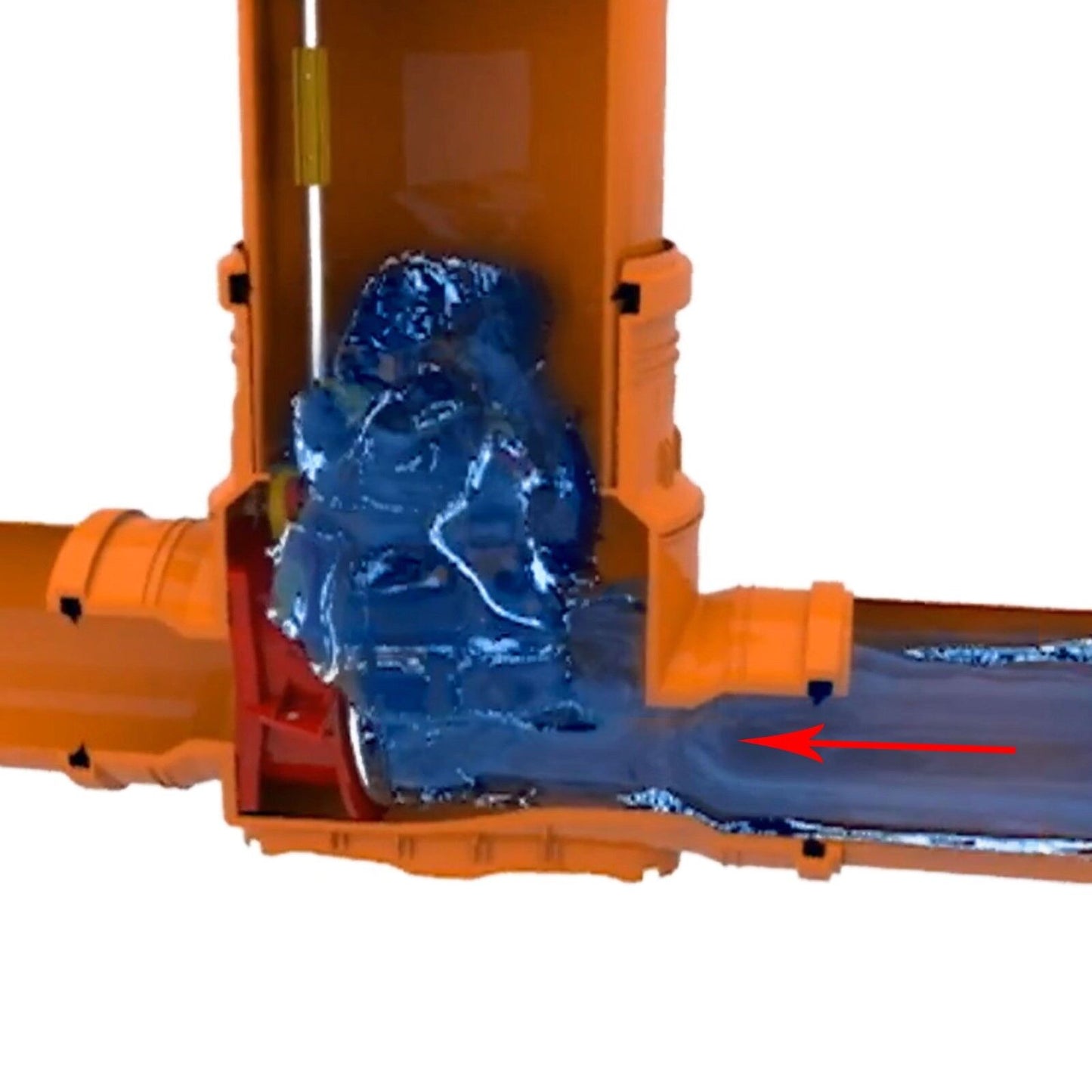 Kontrollschacht Abwasserschacht Revisionsschacht mit Rückstauklappe | Zulauf DN160, Ablauf DN160 für KG Rohr DN400