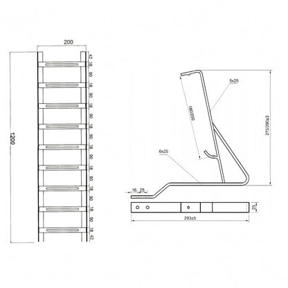 Schneefanggitter Set 20 x 120cm – Dachziegel / Betondachziegel / Tondachziegel