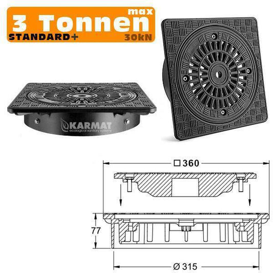 Variant Rohr Ø Und Typ@DN315 3t quad. Regen