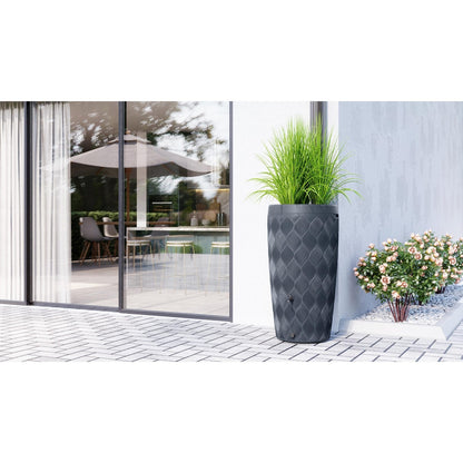 Regenwassertank 240L Regentonne mit Pflanzschale | mit Wasserhahn | 5 Farben