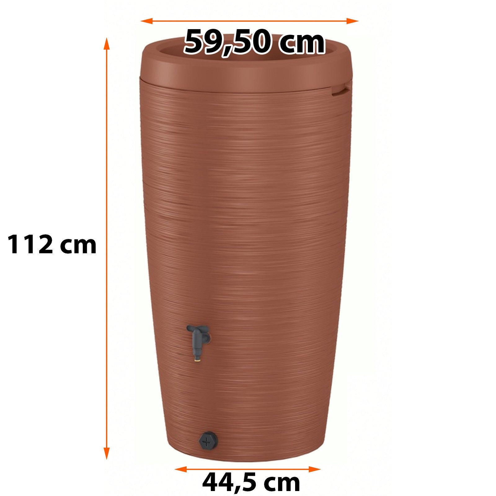 Regentonne UV-beständig mit Wasserhahn