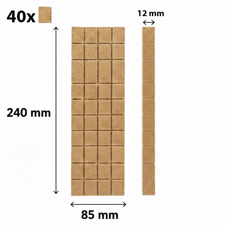 Kaminanzünder Anzündwürfel Kaminanzünder Grillanzünder Anzünder Holz 200-9600 Würfel, 1 Tafel = 40 Würfel